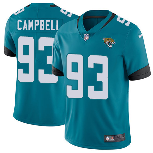 Nike Jaguars #93 Calais Campbell Teal Green Team Color Men's Stitched NFL Vapor Untouchable Limited Jersey - Click Image to Close